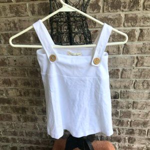 Frenchy Baby Tunic Dress 2T Toddler White Sleeveless Organic Cotton NWT …